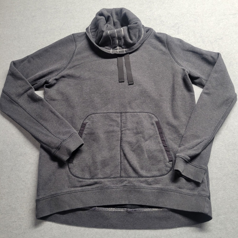 Lululemon Cowl Neck Pullover Sweatshirt Charcoal Gray‎ Heather Funnel Neck